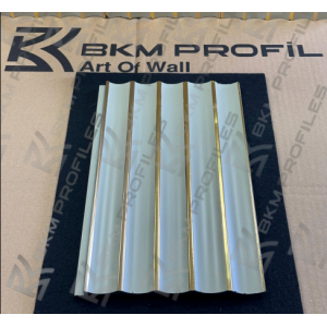 VEGA 15 CM LAMBRİ DUVAR PANELİ (MİNT YEŞİLİ-GOLD)