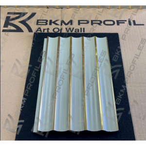 VEGA 15 CM LAMBRİ DUVAR PANELİ (MİNT YEŞİLİ-GOLD)