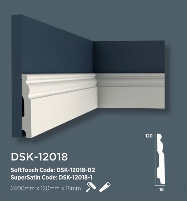 12 CM KLASİK BOYANABİLİR SÜPÜRGELİK